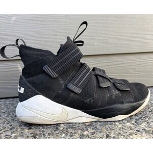 Nike LeBron Soldier 11 Black Sail Men's Basketball Shoes Size 10.5 897646-004